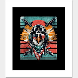 Eagle Fighter Pilot 4Th Of July Patriotic Usa Posters and Art